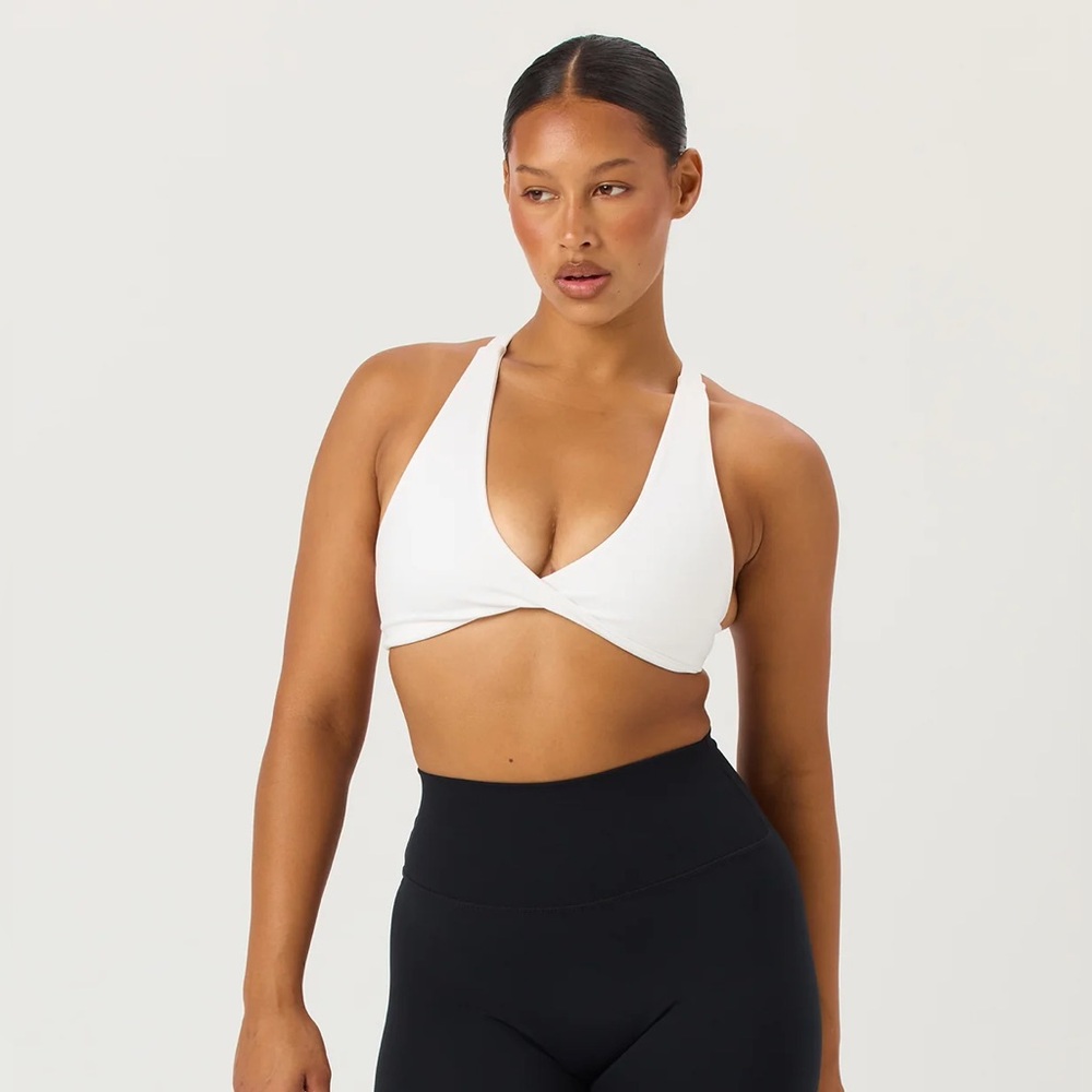 CSB Sierra White Halter Sports Bra - NWT